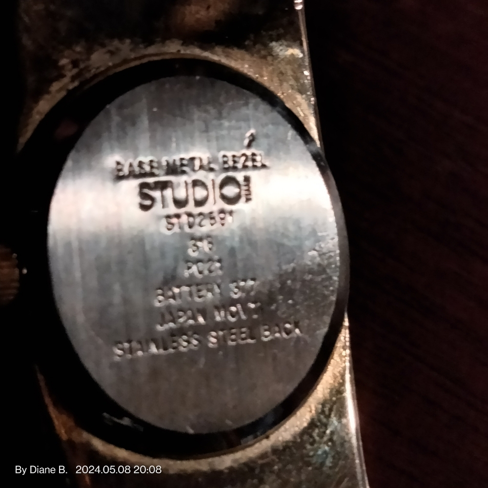 Studio Time Silver Etch Bangle Watch - image 4